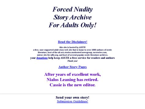 stories about forced sex|Forced Nudity Story Archive: main page.